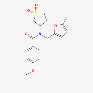 molecular formula C19H23NO5S B11414664 N-(1,1-dioxidotetrahydrothiophen-3-yl)-4-ethoxy-N-[(5-methylfuran-2-yl)methyl]benzamide 