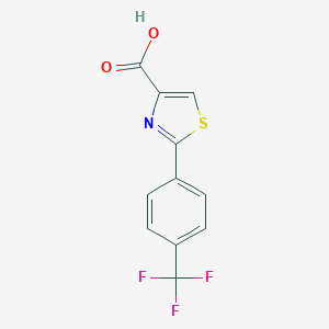 molecular formula C11H6F3NO2S B114147 2-[4-(trifluoromethyl)phenyl]-1,3-thiazole-4-carboxylic Acid CAS No. 144061-16-5