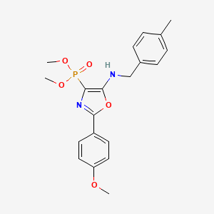 molecular formula C20H23N2O5P B11414719 Dimethyl {2-(4-methoxyphenyl)-5-[(4-methylbenzyl)amino]-1,3-oxazol-4-yl}phosphonate 