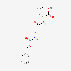 (2R)-4-Methyl-2-[3-(phenylmethoxycarbonylamino)propanoylamino]pentanoic acid
