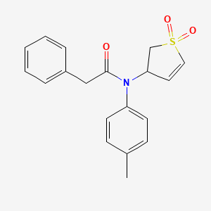 molecular formula C19H19NO3S B11414765 N-(1,1-dioxido-2,3-dihydrothiophen-3-yl)-2-phenyl-N-(p-tolyl)acetamide 