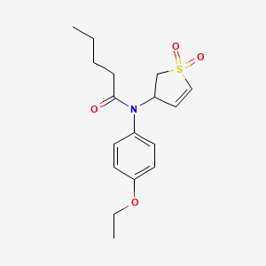 molecular formula C17H23NO4S B11414833 N-(1,1-dioxido-2,3-dihydrothien-3-yl)-N-(4-ethoxyphenyl)pentanamide 