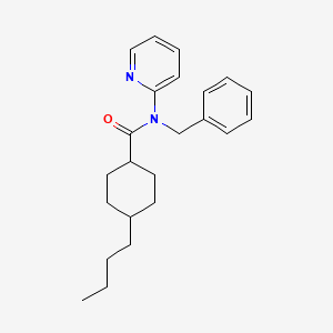 molecular formula C23H30N2O B11414957 N-benzyl-4-butyl-N-(pyridin-2-yl)cyclohexanecarboxamide 