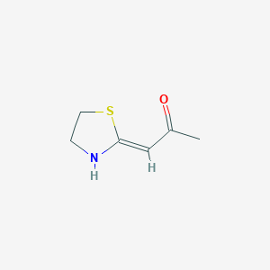 molecular formula C6H9NOS B1141500 (1Z)-1-(1,3-thiazolidin-2-ylidene)propan-2-one CAS No. 109775-43-1