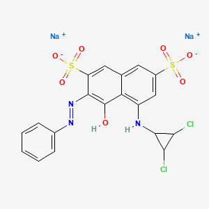 Disodium 5-((2,3-dichlorocyclopropyl)amino)-4-hydroxy-3-(phenylazo)naphthalene-2,7-disulphonate