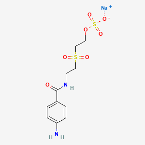 B1141506 Sodium;2-[2-[(4-aminobenzoyl)amino]ethylsulfonyl]ethyl sulfate CAS No. 107294-90-6
