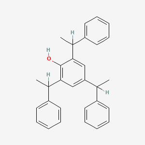 molecular formula C74H74O3 B1141509 2,4-Bis(1-phenylethyl)phenol;2,6-bis(1-phenylethyl)phenol;2,4,6-tris(1-phenylethyl)phenol CAS No. 61788-44-1