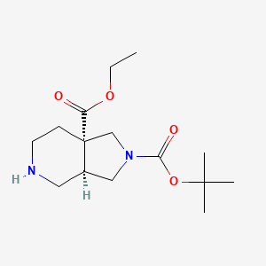 (3aR,7aS)-hexahydro-1H-pyrrolo[3,4-c]pyridine-2,7a-dicarboxylic acid 2-tert-butyl 7a-ethyl ester