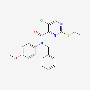 molecular formula C21H20ClN3O2S B11415131 N-benzyl-5-chloro-2-(ethylsulfanyl)-N-(4-methoxyphenyl)pyrimidine-4-carboxamide 