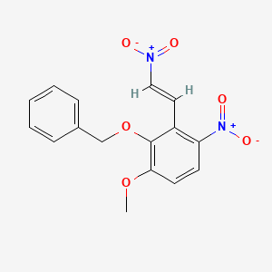 Benzene, 1-methoxy-4-nitro-3-(2-nitroethenyl)-2-(phenylmethoxy)-