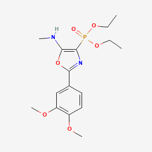 molecular formula C16H23N2O6P B11415279 Diethyl [2-(3,4-dimethoxyphenyl)-5-(methylamino)-1,3-oxazol-4-yl]phosphonate 