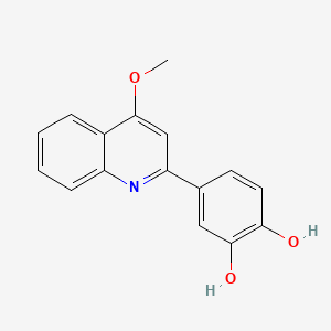 4-(4-Methoxyquinolin-2-yl)benzene-1,2-diol