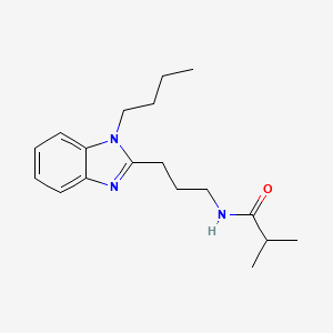 molecular formula C18H27N3O B11415401 N-[3-(1-butyl-1H-benzimidazol-2-yl)propyl]-2-methylpropanamide 
