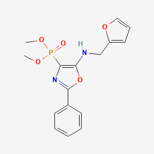 molecular formula C16H17N2O5P B11415521 Dimethyl (5-{[(furan-2-YL)methyl]amino}-2-phenyl-1,3-oxazol-4-YL)phosphonate 
