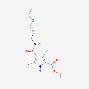 molecular formula C15H24N2O4 B11415525 ethyl 4-{[(3-ethoxypropyl)amino]carbonyl}-3,5-dimethyl-1H-pyrrole-2-carboxylate 