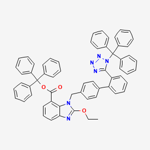 Triphenylmethyl 2-ethoxy-1-({2'-[1-(triphenylmethyl)-1H-tetrazol-5-yl][1,1'-biphenyl]-4-yl}methyl)-1H-benzimidazole-7-carboxylate