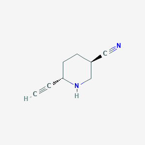 molecular formula C8H10N2 B1141564 (3R,6S)-6-ethynylpiperidine-3-carbonitrile CAS No. 1357946-90-7