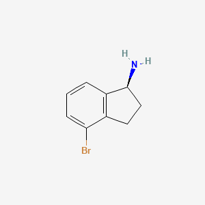 molecular formula C9H11BrClN B1141567 (S)-4-bromo-2,3-dihydro-1H-inden-1-amine CAS No. 1228570-71-5