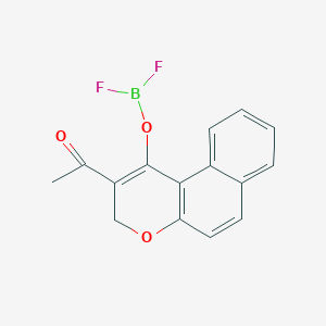 molecular formula C15H11BF2O3 B1141581 1-(1-(difluoroboryloxy)-3H-benzo[f]chromen-2-yl)ethanone CAS No. 119634-42-3