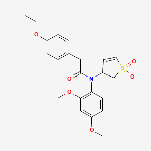 molecular formula C22H25NO6S B11415934 N-(2,4-dimethoxyphenyl)-N-(1,1-dioxido-2,3-dihydrothiophen-3-yl)-2-(4-ethoxyphenyl)acetamide 