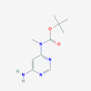 molecular formula C10H15N4O2- B1141601 Tert-butyl(6-aminopyrimidin-4-YL)(methyl)carbamate CAS No. 1357946-62-3