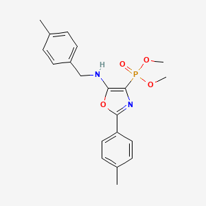molecular formula C20H23N2O4P B11416054 Dimethyl {5-[(4-methylbenzyl)amino]-2-(4-methylphenyl)-1,3-oxazol-4-yl}phosphonate 