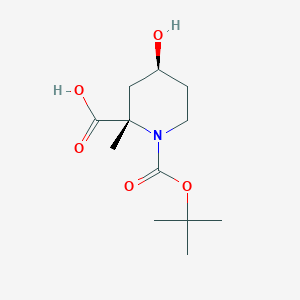 molecular formula C12H21NO5 B1141612 (2S,4S)-1-Tert-butyl 2-methyl-4-hydroxypiperidine-1,2-dicarboxylate CAS No. 1253790-89-4