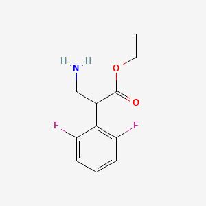 molecular formula C11H14ClF2NO2 B1141620 alpha-(Aminomethyl)-2,6-difluorobenzeneacetic acid ethyl ester CAS No. 1263095-27-7