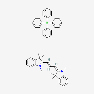 molecular formula C49H49BN2 B1141621 1,3,3-Trimethyl-2-[(E)-3-(1,3,3-trimethyl-1,3-dihydro-2H-indol-2-ylidene)-1-propenyl]-3H-indolium tetraphenylborate CAS No. 118996-03-5