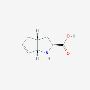 molecular formula C8H11NO2 B1141623 (2S,3AR,6aS)-1,2,3,3a,4,6a-hexahydrocyclopenta[b]pyrrole-2-carboxylic acid CAS No. 114613-94-4