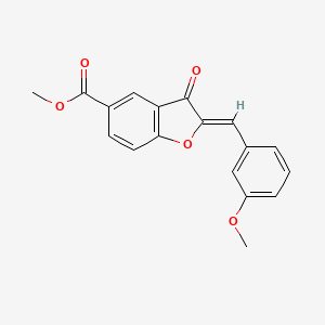 molecular formula C18H14O5 B11416361 methyl (2Z)-2-(3-methoxybenzylidene)-3-oxo-2,3-dihydro-1-benzofuran-5-carboxylate 