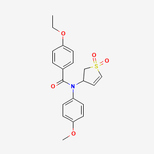 molecular formula C20H21NO5S B11416390 N-(1,1-dioxido-2,3-dihydrothiophen-3-yl)-4-ethoxy-N-(4-methoxyphenyl)benzamide 