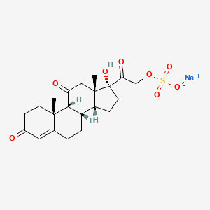 molecular formula C21H27NaO8S B1141640 4-Pregnene-17,21-diol-3,11,20-trione 21-sulphate,sodium salt CAS No. 112925-31-2