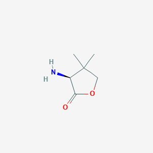 molecular formula C6H11NO2 B114165 (3S)-3-Amino-4,4-dimethyloxolan-2-one CAS No. 157717-59-4