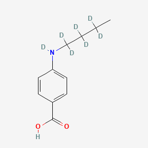 molecular formula C11H8D7NO2 B1141656 4-[Deuterio(1,1,2,2,3,3-hexadeuteriobutyl)amino]benzoic acid CAS No. 1219803-44-7