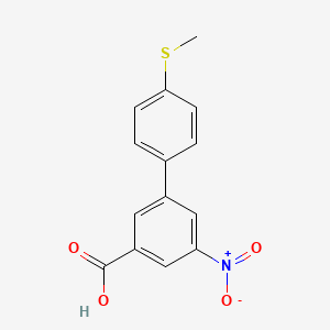 molecular formula C14H11NO4S B1141657 3-(4-Methylthiophenyl)-5-nitrobenzoic acid CAS No. 1261966-64-6