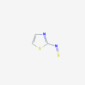 molecular formula C3H2N2S2 B114166 Thiazole, 2-(thionitroso)- CAS No. 157736-81-7