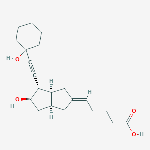molecular formula C21H30O4 B114167 13,14-dehydro-15-cyclohexyl Carbaprostacyclin CAS No. 145375-81-1