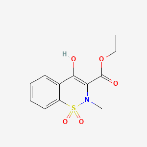 molecular formula C12H13NO5S B1141671 Ethyl 4-hydroxy-2-methyl-2H-1,2-benzothiazine-3-carboxylate 1,1-dioxide CAS No. 113913-36-3
