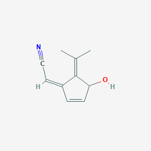 molecular formula C10H11NO B1141674 (2Z)-2-(4-hydroxy-5-propan-2-ylidenecyclopent-2-en-1-ylidene)acetonitrile CAS No. 119892-19-2