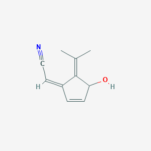 molecular formula C10H11NO B1141674 (2Z)-(4-Hydroxy-5-isopropylidene-2-cyclopenten-1-ylidene)acetonitrile CAS No. 119892-19-2