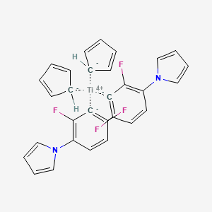 molecular formula C30H22F4N2Ti B1141675 Bis(eta5-cyclopentadienyl)-bis(2,6-difluoro-3-(pyrrol-1-yl)-phenyl)titanium CAS No. 125051-32-3