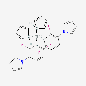 molecular formula C30H22F4N2Ti 10* B1141675 BIS(2,6-DIFLUORO-3-(1-HYDROPYRROL-1-YL)PHENYL)TITANOCENE CAS No. 125051-32-3