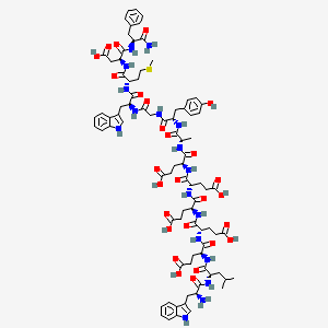 molecular formula C75H101N15O26 B1141676 H-LEU-GLU-GLU-GLU-GLU-GLU-ALA-TYR-GLY-TRP-LEU-ASP-PHE-NH2 CAS No. 60748-07-4