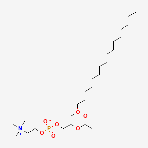 molecular formula C26H54NO7P B1141681 (2-Acetyloxy-3-hexadecoxypropyl) 2-(trimethylazaniumyl)ethyl phosphate CAS No. 117985-57-6