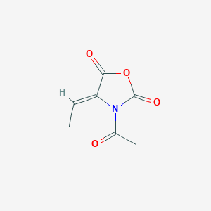 molecular formula C7H7NO4 B1141685 3-Acetyl-4-ethylideneoxazolidine-2,5-dione CAS No. 118080-40-3