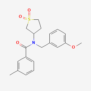 molecular formula C20H23NO4S B11417012 N-(1,1-dioxidotetrahydrothiophen-3-yl)-N-(3-methoxybenzyl)-3-methylbenzamide 