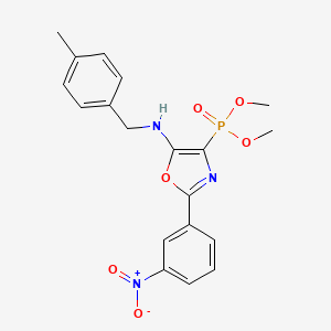 molecular formula C19H20N3O6P B11417130 Dimethyl (5-{[(4-methylphenyl)methyl]amino}-2-(3-nitrophenyl)-1,3-oxazol-4-YL)phosphonate 