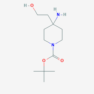 molecular formula C12H24N2O3 B1141715 Tert-butyl 4-amino-4-(2-hydroxyethyl)piperidine-1-carboxylate CAS No. 1312784-58-9