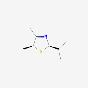 molecular formula C8H15NS B1141717 (2R,5S)-2-Isopropyl-4,5-dimethyl-2,5-dihydro-1,3-thiazole CAS No. 115152-69-7